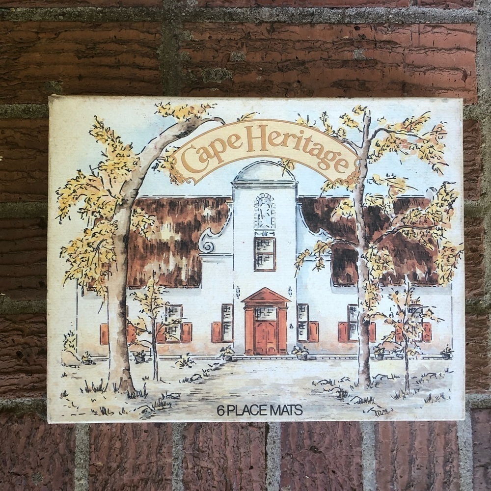 6 Placemats “Cape Heritage” by Pastiche with Box